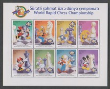 Azerbaijan - 1998, World Rapid Chess, Disney Mickey Mouse sheet - MNH - SG 440/8