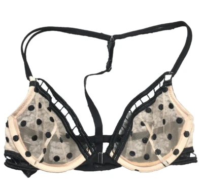 Sutiã Victoria's Secret Feminino Muito Sexy Push Up Tamanho 32B Bege Bolinhas Novo sem etiquetas - Imagem 1 de 4