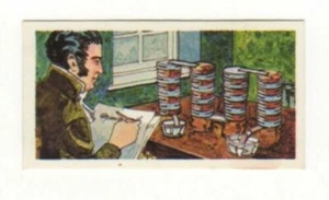 Tarjetas Brooke Bond. Inventores e inventos. Batería eléctrica Alessandro Volta 1709 - Imagen 1 de 1