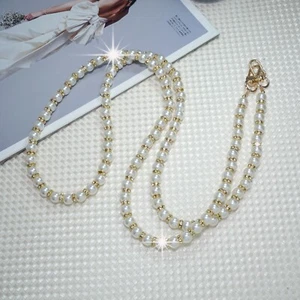 Crossbody Pearl Lanyard Wrist Strap for Cell Phone Camera Bag Purse Keychain USB - Picture 1 of 18