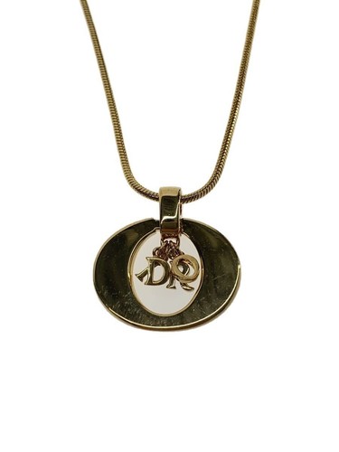 Collana donna Christian Dior placcata oro con top usata