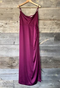 Anthropologie Hutch Carver Maxi Slip Dress Gown 4 Eggplant Wine Silky Prom Event - Picture 1 of 16