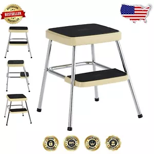 Stylaire Retro Folding 2-Step Stool in Yellow - Chic & Practical Access - Picture 1 of 11