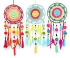 Llama Pom Pom Fabric Crochet Hanging Dream Catcher Decoration - Colour Varies