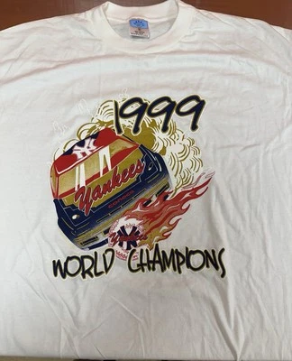 复古 1999 年洋基队世界系列冠军 T 恤短袖 T 恤美国 XL 码 — 第 1/4 张图片