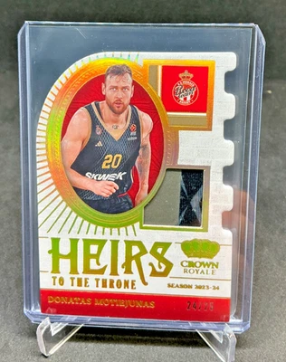 2023/24 Crown Royale Euroleague Heirs  DONATAS MOTIEJUNAS Gold Patch 02/25 - Image 1 of 2