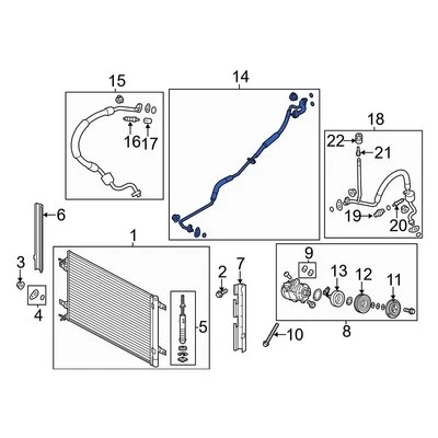 For Ford F-250 Super Duty 2011-2016 Ford BC3Z19835J A/C Refrigerant Liquid Hose - Изображение 1 из 2