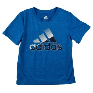 Adidas Blue T-Shirt Kids Size 5 Graphic Tee Shirt - Picture 1 of 5