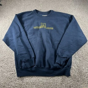 Vintage Michigan Wrestling Champion Reverse Weave Sweater Mens XXL University - Picture 1 of 6
