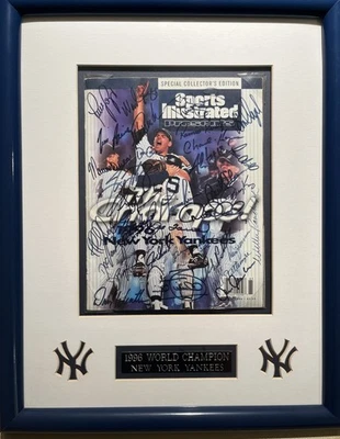 1996 Sports Illustrated Magazine New York Yankees Team-Signed Cover Framed - Image 1 of 4