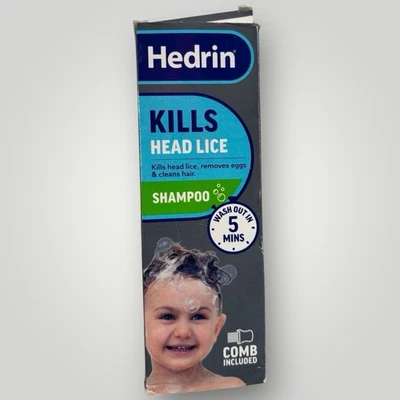Hedrin Head Lice Shampoo & Comb Kit | Kills Head Lice & Eggs in 5 mins | 100ml - Image 1 of 4