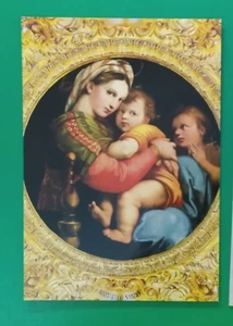 Madonna DELLA SEGGIOLA con Gesù bambino A DESTRA DA QUADRO DI RAFFAELLO - Foto 1 di 3