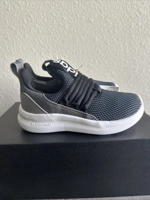 Adidas Lite Racer Adapt 7.0 Sneaker, Unisex Kid shoe, Youth Size 11k - Navy/grey - Image 1 of 4
