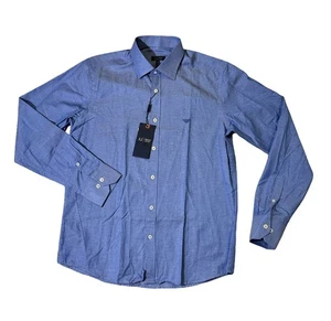 NEW Armani Jeans men’s S Small powder blue solid button up casual shirt NWT - Picture 1 of 8