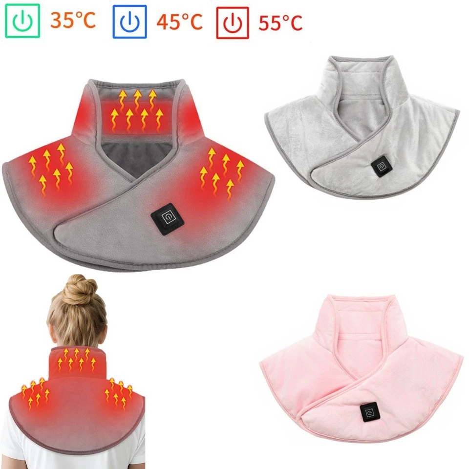 Heating Pad for Neck Shoulders Pain Relief Rechargeable Heated Wrap Neck Warmer - Image 1 of 4