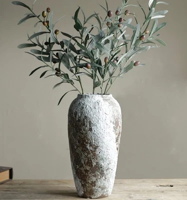 Rustic Ceramic Flower Large Vase, Vintage Floor Tall Vase Farmhouse Decor for... - Image 1 of 4