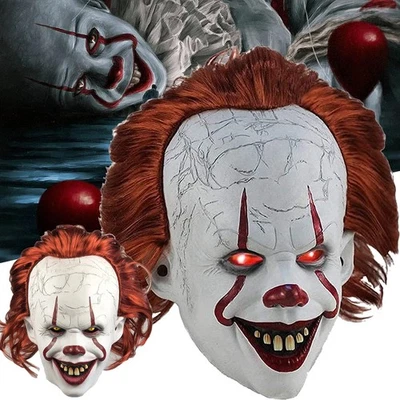 Halloween Horror Maske Pennywise Cosplay Clown Fasching Maske Stephen Kings Es - Bild 1 von 4