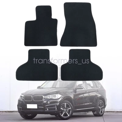 2013-2018 For BMW X5 F15 Front & Rear Replacement Floor Mats Carpet Velour Black - Imagem 1 de 4