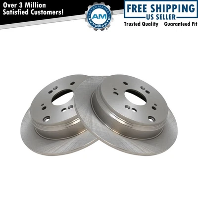 Rear Brake Rotors Set Solid For 2007-2018 Acura RDX 2005-2016 Honda CR-V - Image 1 of 3