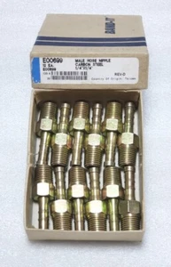 Lot of 12 - BAND-IT E00699  1/4" X 1/4" Male Hose Nipples, Plated Carbon Steel  - Picture 1 of 7