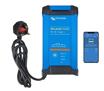 Victron Blue Smart Battery Charger 12V 15A Single Outlet IP22 UK BPC121542022 • 122.25€