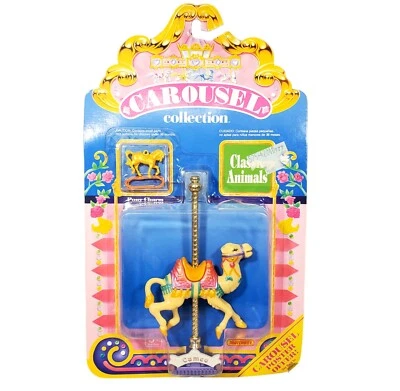 火柴盒旋转木马收藏骆驼浮雕罕见全新复古雕像 — 第 1/4 张图片