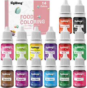 Food Coloring Liquid Set 14 Color Slime Making Kit Cooking Dye Baking Decorating