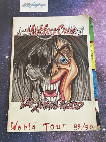 Motley Crue Dr. Feelgood World Tour 1989-1990 Tour Book Program BAND AUTOGRAPH! Cover