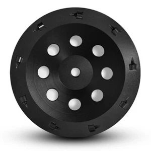 Muela abrasiva PCD de 7 pulgadas con 9 segmentos PCD, rosca de 5/8"-11 para hormigón epoxi - Imagen 1 de 7