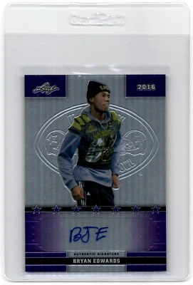 2016 Leaf Metal US Army All-American Bowl Bryan Edwards Purple Auto /15 - Image 1 of 2