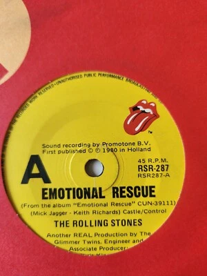 Rolling Stones "Emotional Rescue" 1980 ROLLING STONES Oz 7" 45rpm - Image 1 of 2
