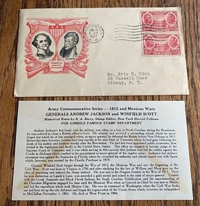 1937 FIRST DAY COVER 2 CENT JACKSON & SCOTT STAMPS (#786) - NICE DETAIL- ESTATE - Picture 1 of 4