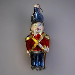 Vintage TRADITIONS European Polish Glass Christmas Ornaments Soldier Nut Cracker - Picture 1 of 4