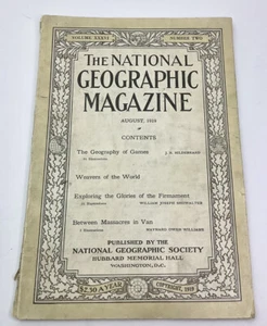 VTG The National Geographic Magazine August 1919 The Geography of Games No Label - Picture 1 of 5