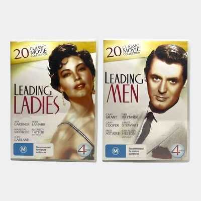 Leading Ladies + Leading Men 8 DVD Set (40 Films) - Region ALL, PAL - New Sealed - Image 1 of 4