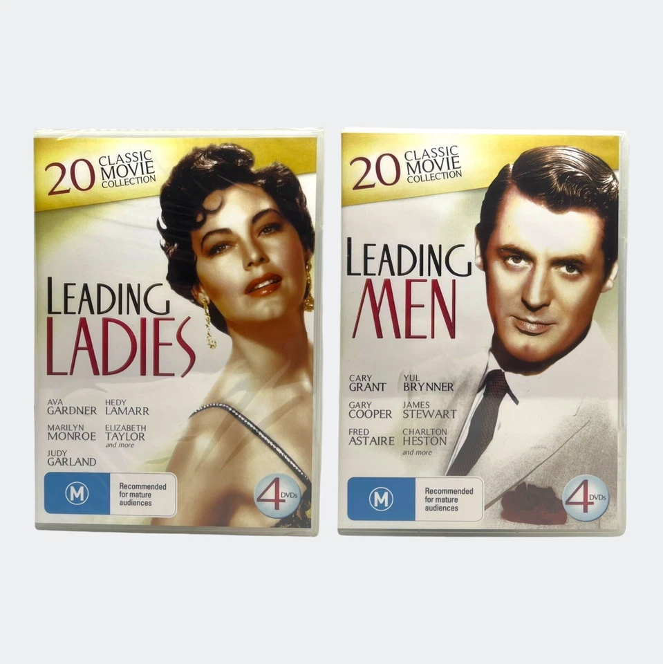 Leading Ladies + Leading Men 8 DVD Set (40 Films) - Region ALL, PAL - New Sealed - Image 1 of 4
