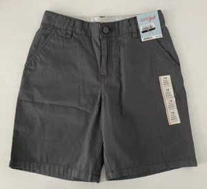 Cat & Jack Boys' Flat Front 'At the Knee' Chino Shorts - Gray Size 10 New - Picture 1 of 5