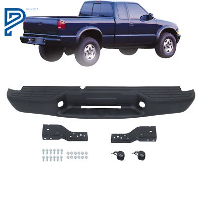 Conjunto de parachoques trasero negro para Chevy S10 GMC Sonoma Fleetside 1998 99-2004 Foto 1 de 4
