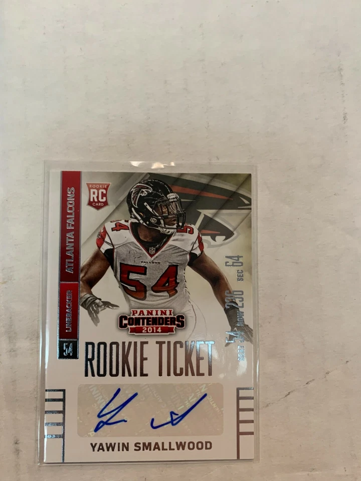 Yawin Smallwood 2014 Contenders Rookie Auto Card #187 - Image 1 of 1