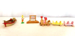 Calico Critters Sylvanian Baby Choo-Choo Train Calico Express n Rosie's Row Boat - Picture 1 of 12