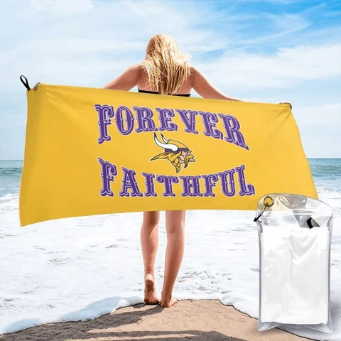Forever Faithful Minnesota Vikings Fans Quick Dry Towel Beach Towel 31.5"x63" Cover