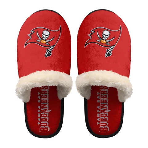 Tampa Bay Buccaneers House Fuzzy Slippers Indoor/Outdoor Winter Soft Slippers Cover