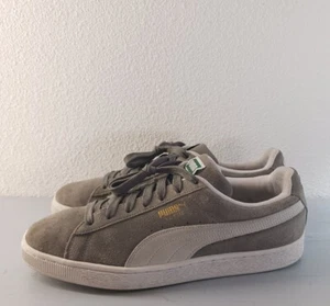 Puma Classic Suede Sneakers Mens Size 11.5 Gray Leather Low Tops Shoes - Picture 1 of 12