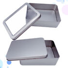 Silver Metal Tin with Window, Party Jigsaw Puzzle Cards, 2pcs