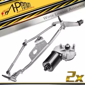 2x Windshield Wiper Linkage & Motor Assembly Front for Volvo XC90 2004 2005-2014 - Foto 1 di 8