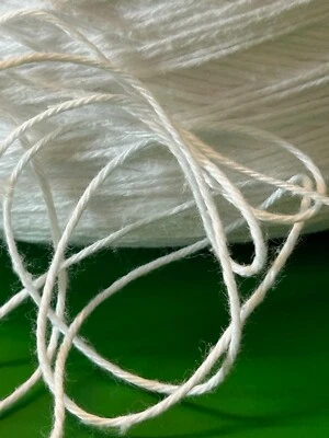 Beautiful Cone Spool #2 Peruvian Tanguis Cotton Yarn 2lb 0oz 920gr 2266 White C - Image 1 of 4