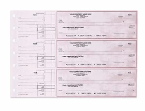 Cheques manuales de negocios 300 mármol borgoña - Imagen 1 de 1