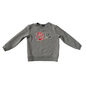 Polo Ralph Lauren Boys Little Kids Grey Logo Sweater Fleece Sweatshirt 6 - Picture 1 of 8