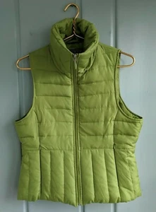 Kenneth Cole Womens Medium Vest Down Quilted Puffer Zip Pockets Green M 8 10 - Picture 1 of 9