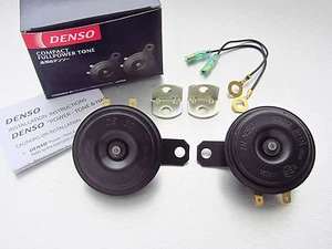 for TOYOTA CELICA TA22 TA23 RA28 pair Denso Horn 12V Universal Car compact tone - Picture 1 of 2
